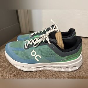 Men’s On Running Cloudsurfer Next Honeydew Ivory Green Blue Size 10